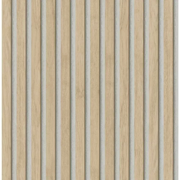 Natural Slat Wood Peel and Stick Wallpaper