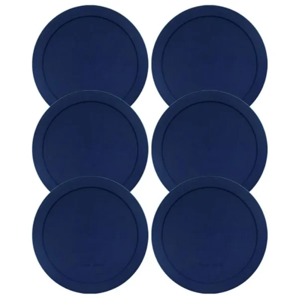 Lids for Pyrex and Anchor Round Glass Containers (4-Cups, Orange-4PK)