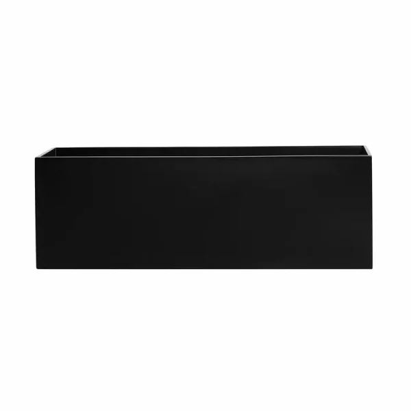 Cogburn Planter Box Color: Black, Size: 8" H x 24" W x 8" D