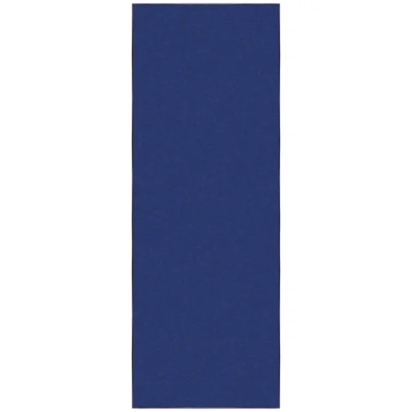 Ottomanson Machine Washable Non-Slip Rubberback Modern Solid 2x6 Indoor Runner Rug, 2'2" x 6', Navy