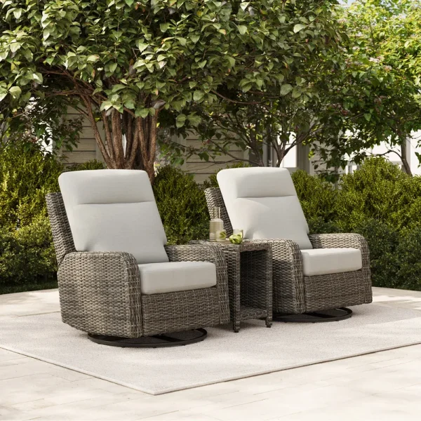 Thomasville Elko 3 - Piece Outdoor Swivel Glider Recliner Set