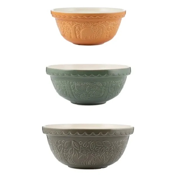 Mason Cash in The Forest 3-Piece Mixing Bowl