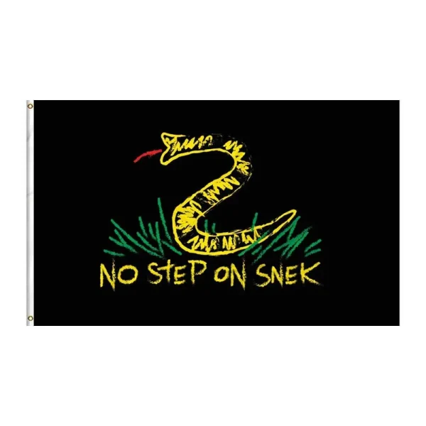 GAKA 3x5 ft No Step on Snek Flag(black)