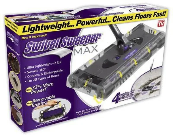 Ontel Products Cordless Swivel Sweeper Max