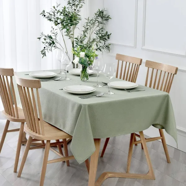 maxmill Textured Rectangle Tablecloth Water Resistant Wrinkle Free Spill-Proof, Soft Jacquard Table Cloth for Banquet Parties Event Holiday Dinner,