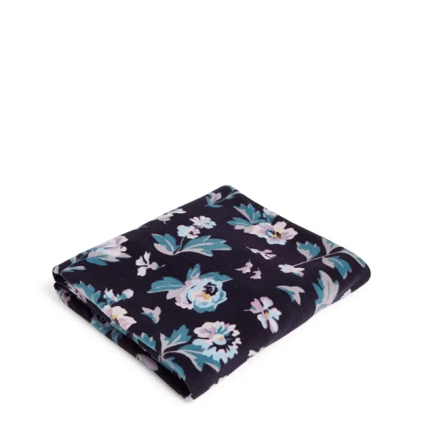 Vera Bradley Women's Fleece Packable Fleece Blanket Navy Garden