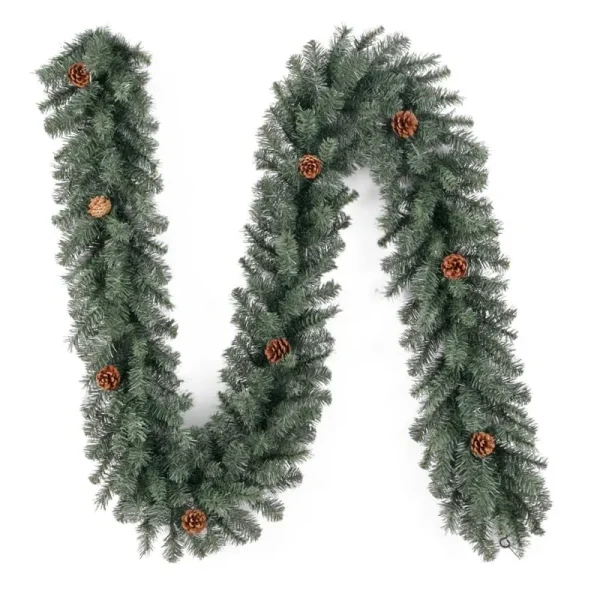 Holiday Living Indoor/Outdoor 9-ft Monroe Pine Artificial Garland in Green | GT90M3K23X00