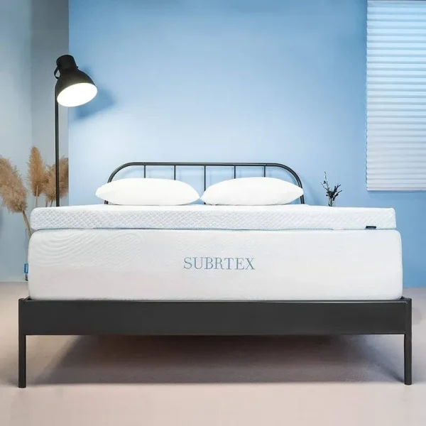 Subrtex 2,3, or 4 Inches Gel-Infused Memory Foam Bed Mattress Topper - Twin- with Cover - 3 inch