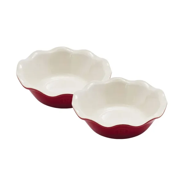 Emile Henry Mini Pie Dish, Set of 2, Rouge