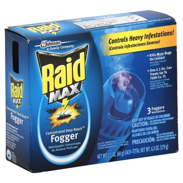 Raid Max Concentrated Deep Reach Fogger (2.1 oz, 3 ct)