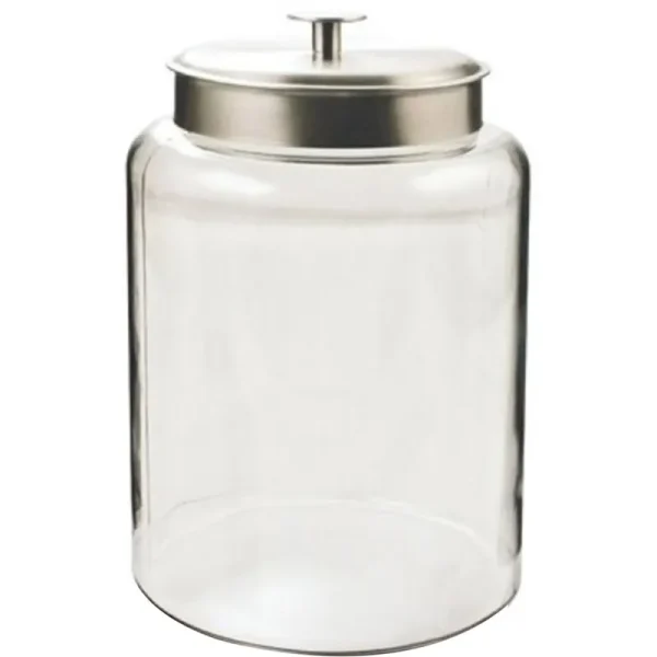 Anchor Hocking 2.5 gal Glass Montana Jar With Silver Lid, Clear