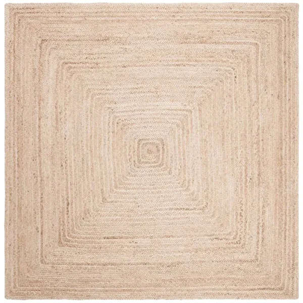 Arria Handmade Natural Area Rug Highland Dunes Rug Size: Square 6'