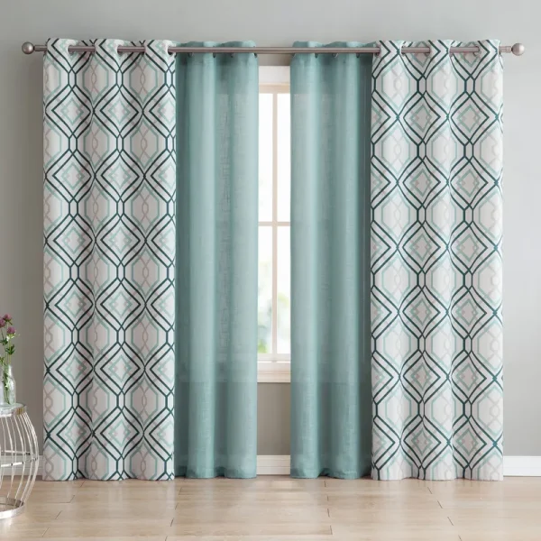 VCNY Home Jackston Window Curtain Set Blue