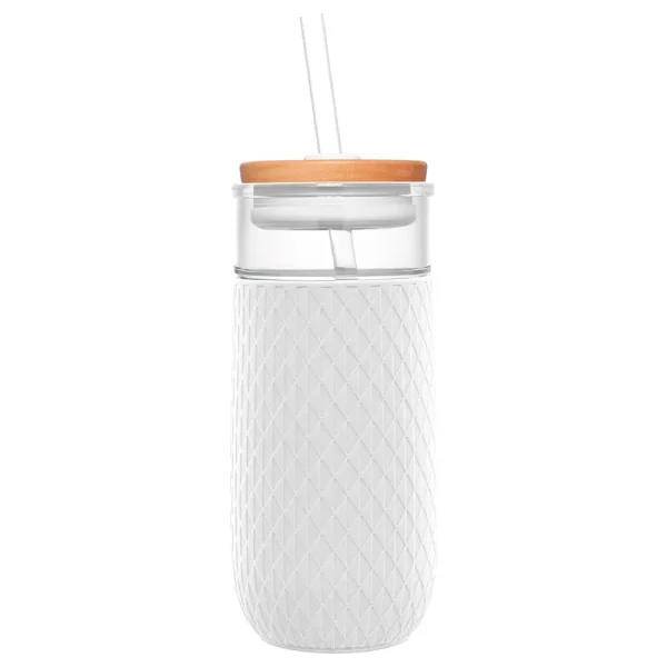 Ello Devon 18oz Glass Tumbler - White
