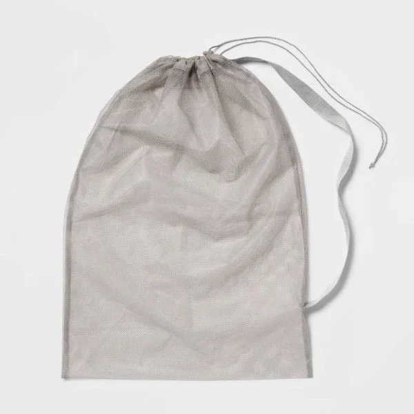 Mesh Laundry Bag Gray - Brightroom