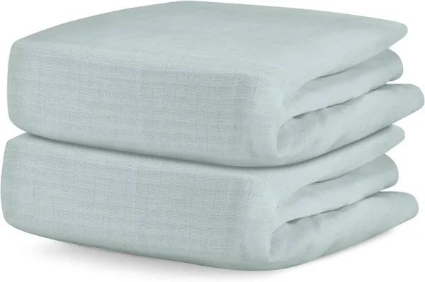 Newton Baby 2-Pack Organic Cotton Breathable Crib Sheets in Sage