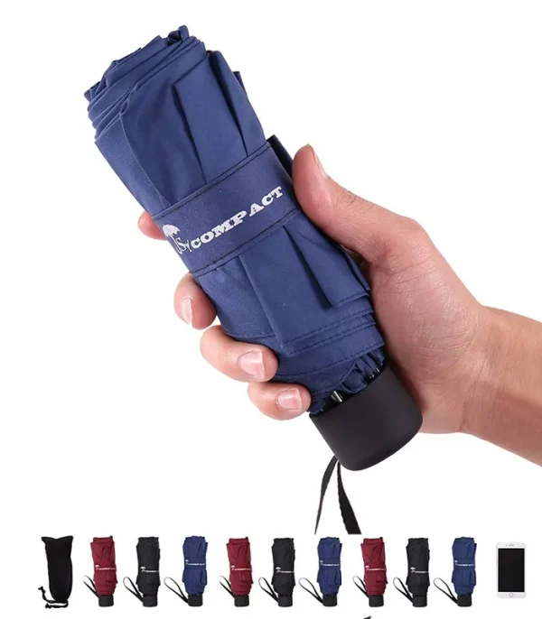 Sy Compact Travel Umbrella - Lightweight Portable Mini Compact Umbrellas-Factory Outlet Shop (Blue)