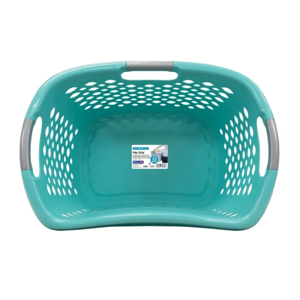 Home Logic Hip Grip Laundry Basket 1.8 Bushel, Multiple Colors, Blue