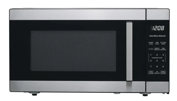 Hamilton Beach 1.6 cu ft Sensor Cook Countertop Microwave Oven in Stainless Steel, New