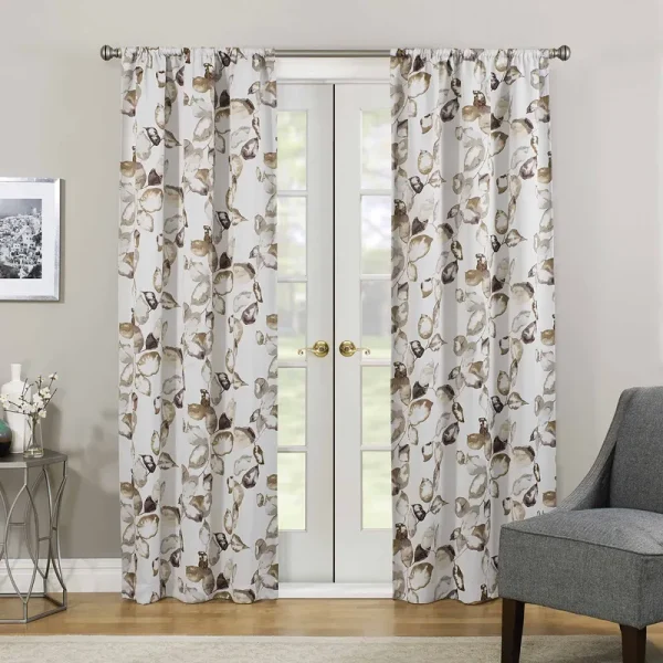 Eclipse Birch Paige Thermaweave Room-Darkening Window Curtain Panel