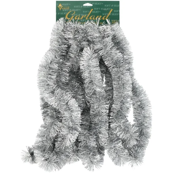 Wondershop Christmas Silver Tinsel Garland