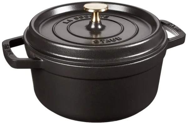 Staub 2.75-Quart Cast Iron Round Cocotte - Matte Black