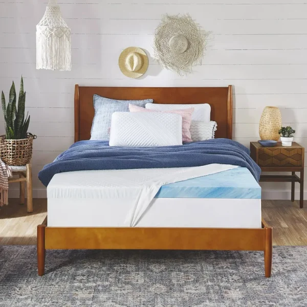 Nue by Novaform Queen Mattress Topper | Cooling Gel Memory Foam | 3"