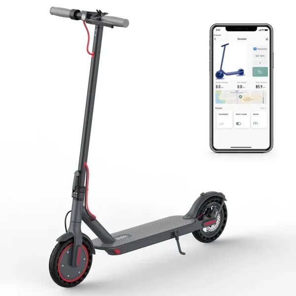 JOYHIS J078 Electric Scooter for Men and Women 8.5" Solid Tire 19mph Power by 350W Motor Max 21 Mile Range Folding Commuting E Scooter