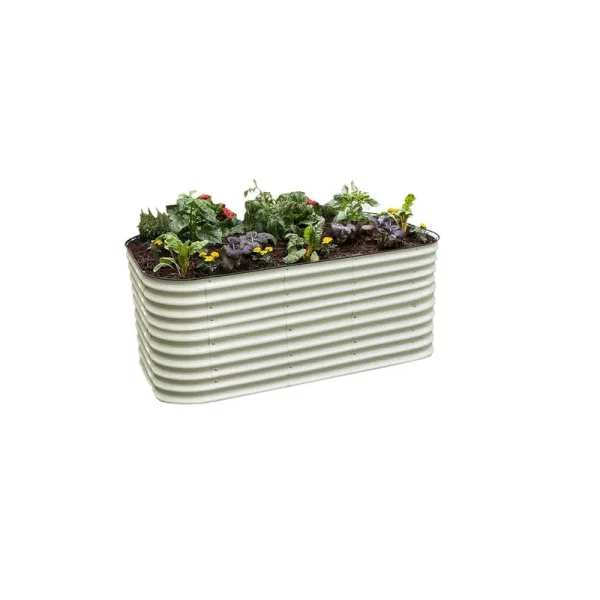 Frame It All 9-in-1 Modular Metal Raised Garden Bed Kit, Green