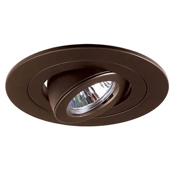 Elco 4" Low Voltage Recessed Lighting Trim EL1488BZ Diecast Adjustable Spot Trim, Bronze