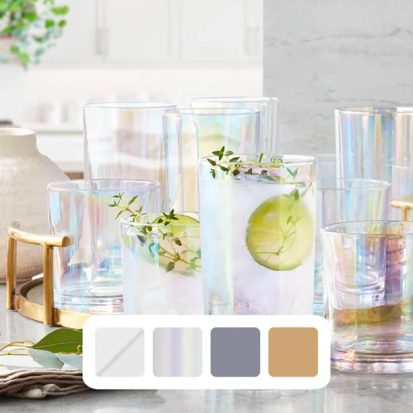 Member's Mark 16 Piece Crystal Drinkware Set (Pearl)