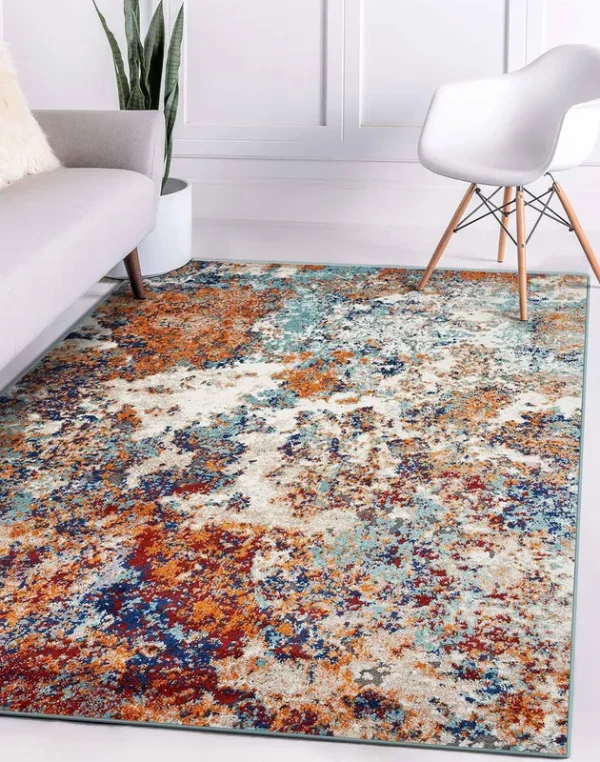 Luxe Weavers Beverly Collection Multi 5x7 Modern Abstract Area Rug