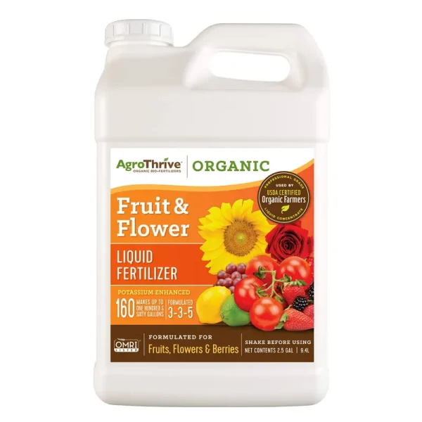 AgroThrive Fruiting Flowering Organic Fertilizer 2.5 Gallons (320 oz)
