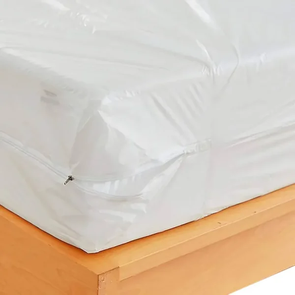 Waterproof Zippered Plastic Mattress Protector Encasement, Vinyl Mattress Cover Proof(Full)