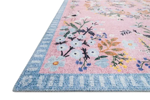 Loloi Rifle Paper Palais PAL-03 Rug, Rose / Sky / 5' x 7'6"