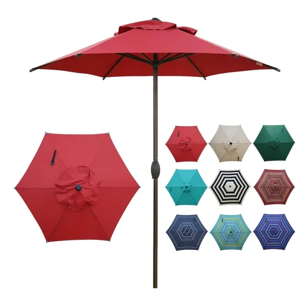 Abba Patio 7.5ft Patio Umbrella Outdoor Umbrella Patio Market Table Umbrella with Push Button Tilt and Crank for Garden, Lawn, Deck, Backyard & Pool