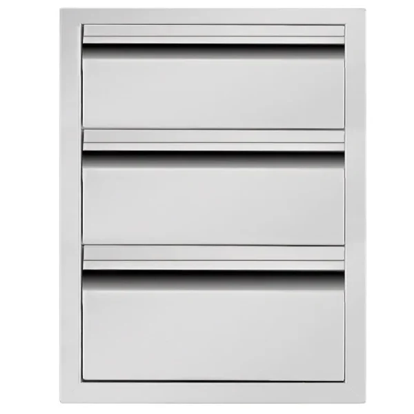 Atatod 14 W Outdoor Kitchen Drawer Stainless Steel BBQ Triple Drawer