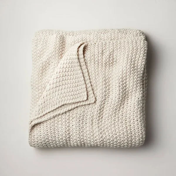 Full/Queen Chunky Knit Bed Blanket - Casaluna