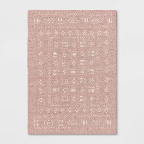 5'x7' Vintage Kids' Rug Pink - Pillowfort