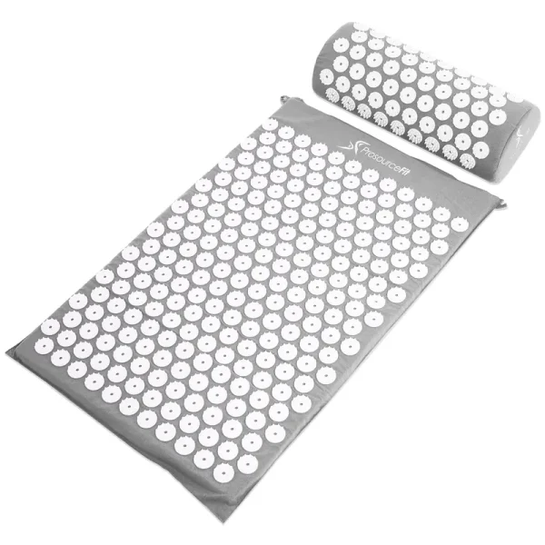 ProSource Acupressure Mat & Pillow Set, Grey