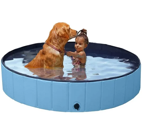 Jasonwell Foldable Dog Pet Bath Pool Collapsible Dog Pet Pool Bathing Tub Kiddie Pool for Dogs Cats and Kids L - 48"