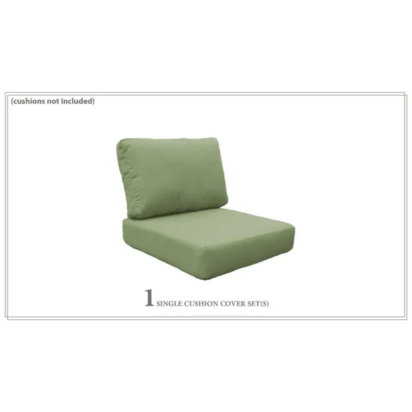 Covers for High-Back Chair Cushions 6 Inches Thick - Cilantro