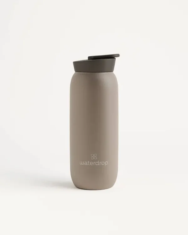 Waterdrop All-Purpose Thermo �{ Tumbler Lid �{ 20 oz �{ Vacuum Insulated, Double-Walled Stainless Steel Bottle �{ Taupe Matt
