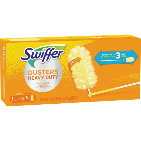 Swiffer 360 Dusters Extendable Handle 4 pc Starter Kit
