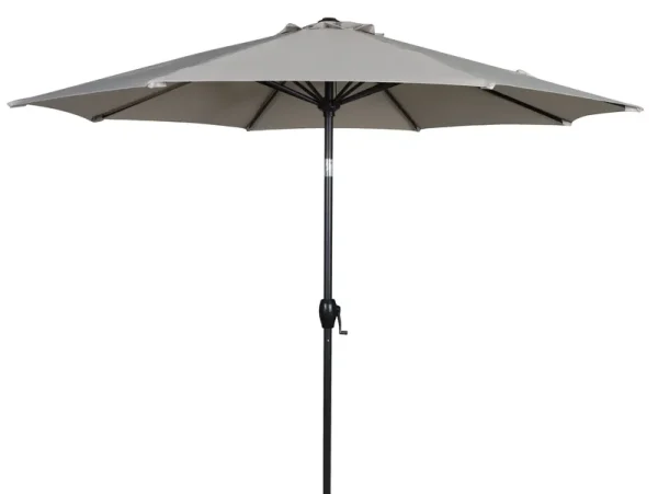 Mainstays 9ft Stone Round Outdoor Tilting Market Patio Umbrella with Crank, Size: 9'