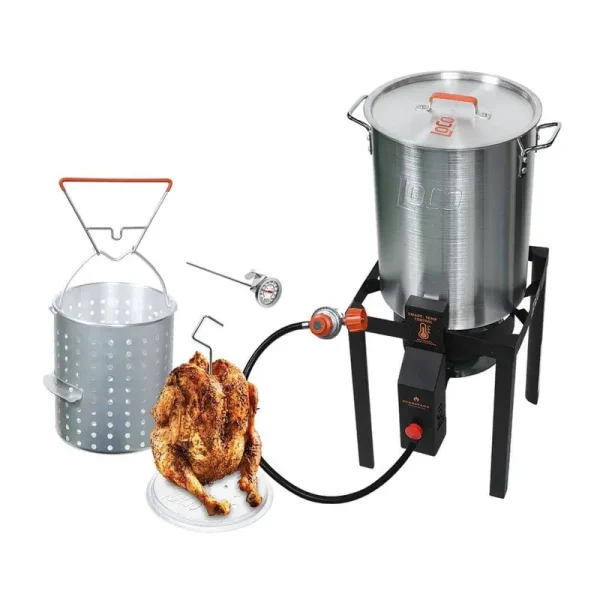 Loco 30 Qt. Sure Spark Turkey Fryer, Stainless