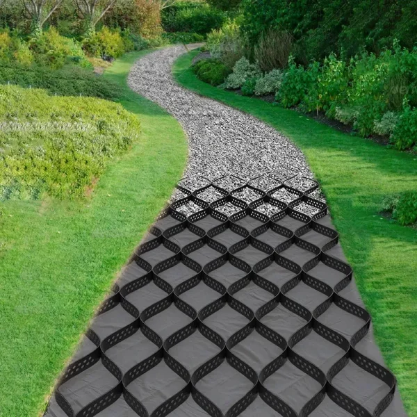 2" Thick Gravel Ground Grid 16.5ft x 33ft - Geo Grid Driveway Stabilization Grids, Gravel Retainer Grid 1885 lbs per Sq ft, Geocell Geogrid for