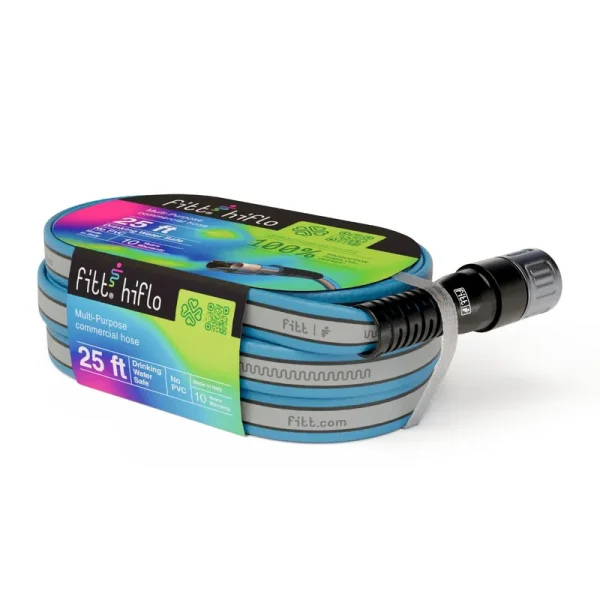 Fitt Hiflo 25ft Next-Generation Lightweight & Compact Blue Hose