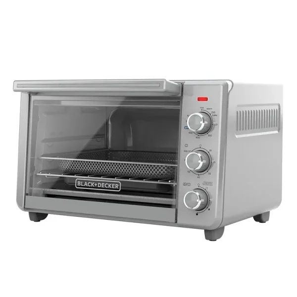 BLACK+DECKER 6 - Slice Crisp 'N Bake Air Fry Toaster Oven, TO3217SS