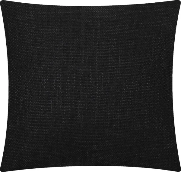 Mainstays Solid Texture Polyester Square Decorative Throw Pillow, 18 inch x 18 inch, Black